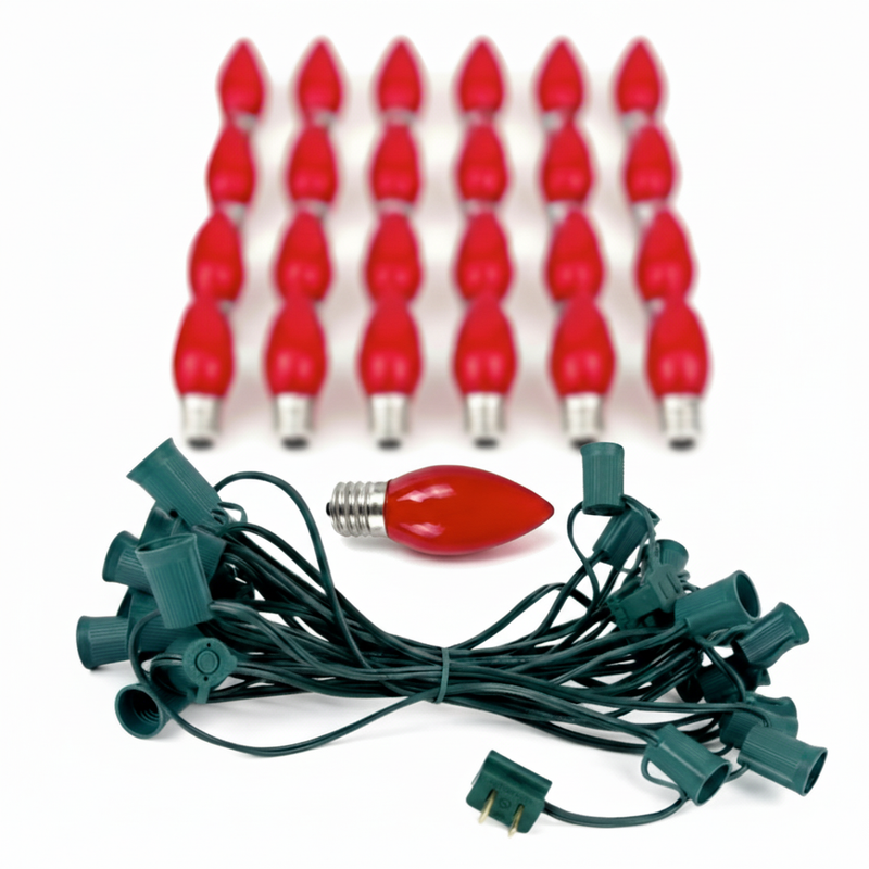 Shatterproof C9 Bulbs LED Opaque String Light (25 Feet)