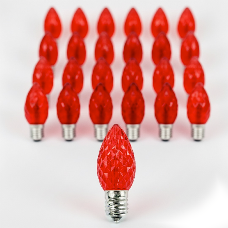 C9 LED Faceted Bulbs (25 Pack)