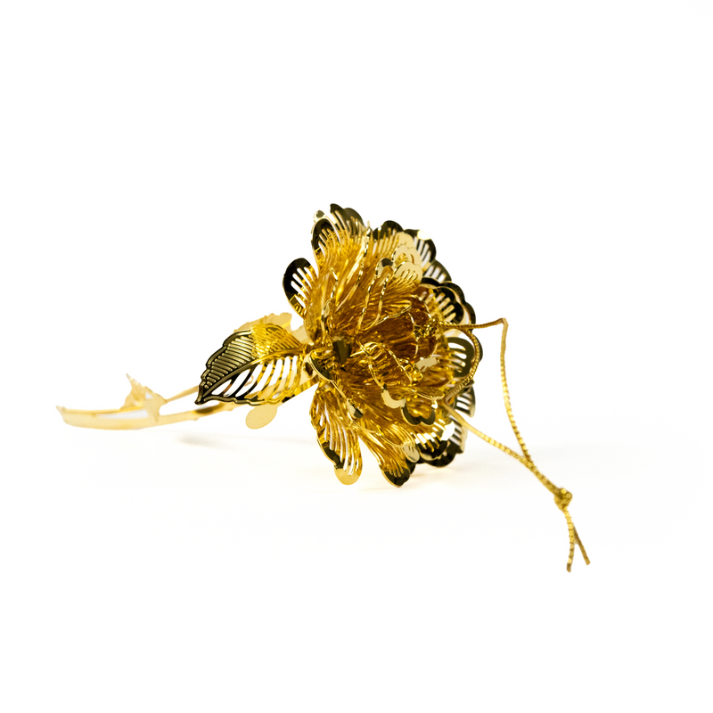 Gold Rose Christmas Ornament