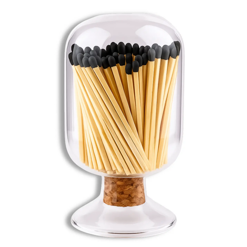 Clear Match Cloche - Black Matches