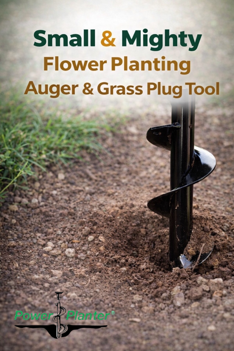 Power Planter Flower Planting Auger & Grass Plug Tool (2" x 7")