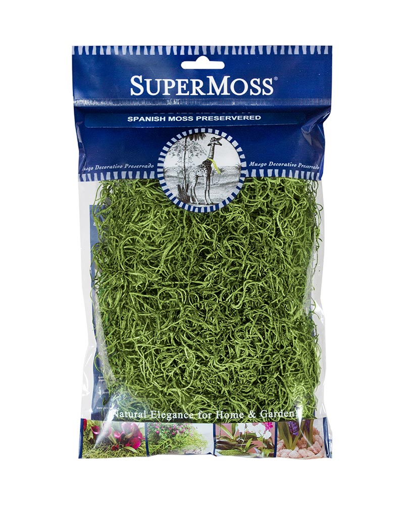 SuperMoss Grass Green Spanish Moss (120 Cubic Inches)