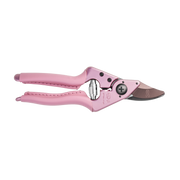 FELCO 6 Pink Blossom pruning shears in pink with a small ribbon symbol etched on the blade.