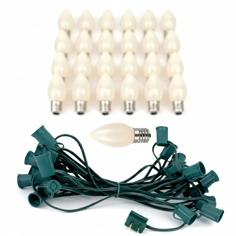 Shatterproof C9 Bulbs LED Opaque String Light (25 Feet)