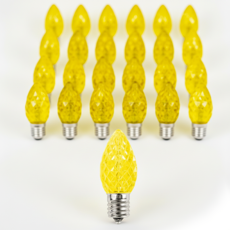 C9 LED Faceted Bulbs (25 Pack)