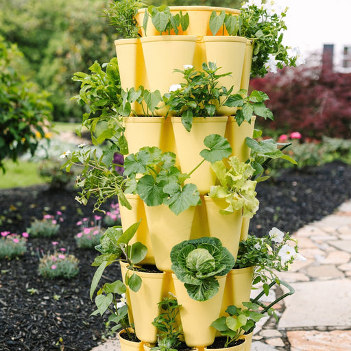 5 Tier GreenStalk Original Vertical Planter | Lemon (Basic Texture) 