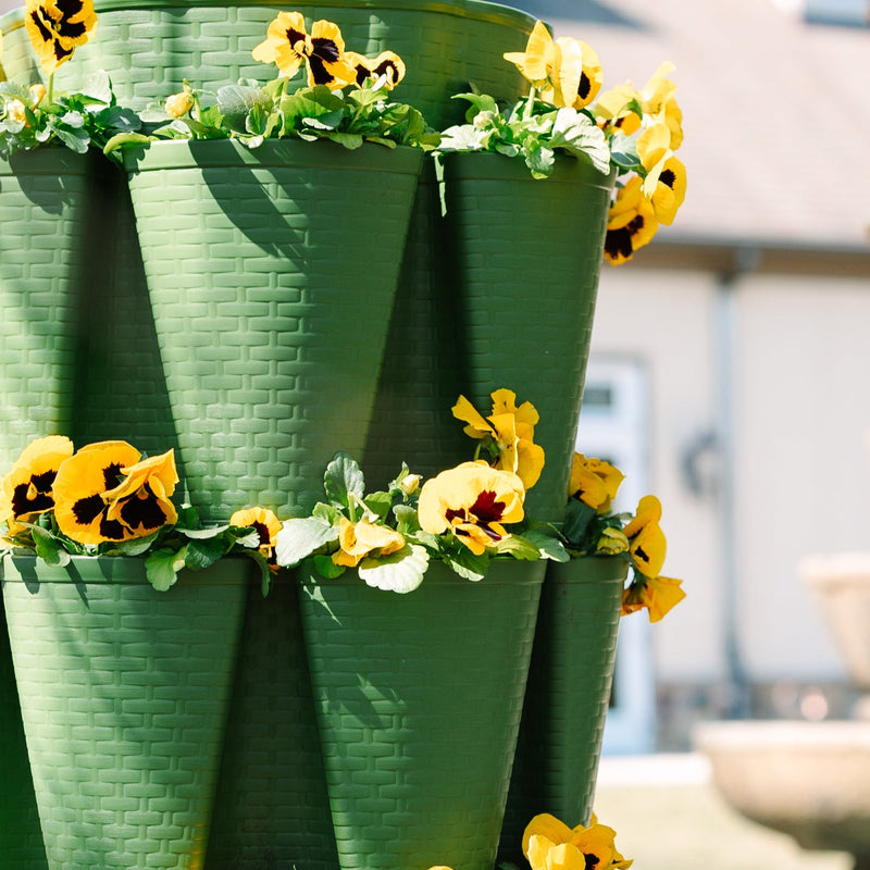 GreenStalk Evergreen 5 Tier Original Vertical Planter (Basket Weave Texture)