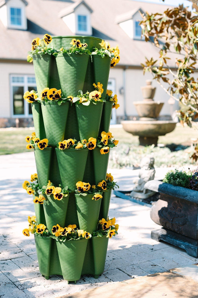 GreenStalk 5 Tier Original Vertical Planter (Basket Weave Texture)
