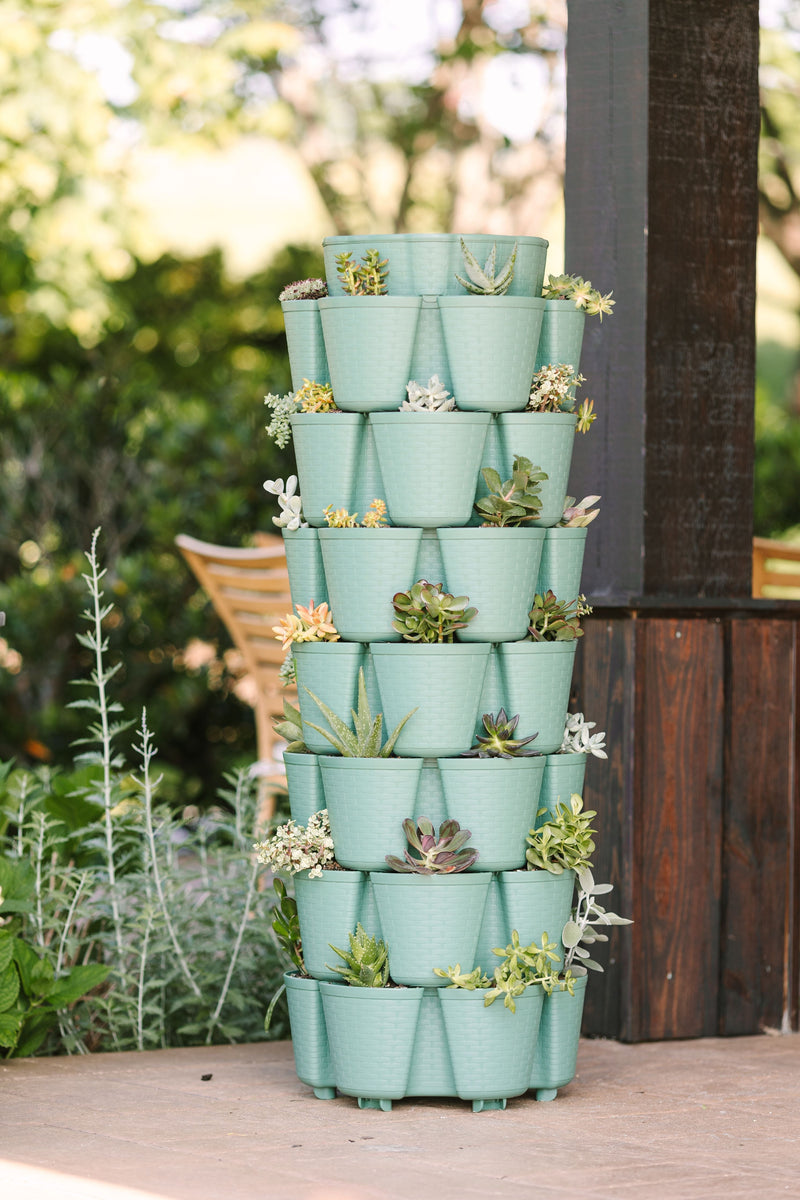 GreenStalk 7 Tier Leaf Vertical Planter (Basket Weave Texture)