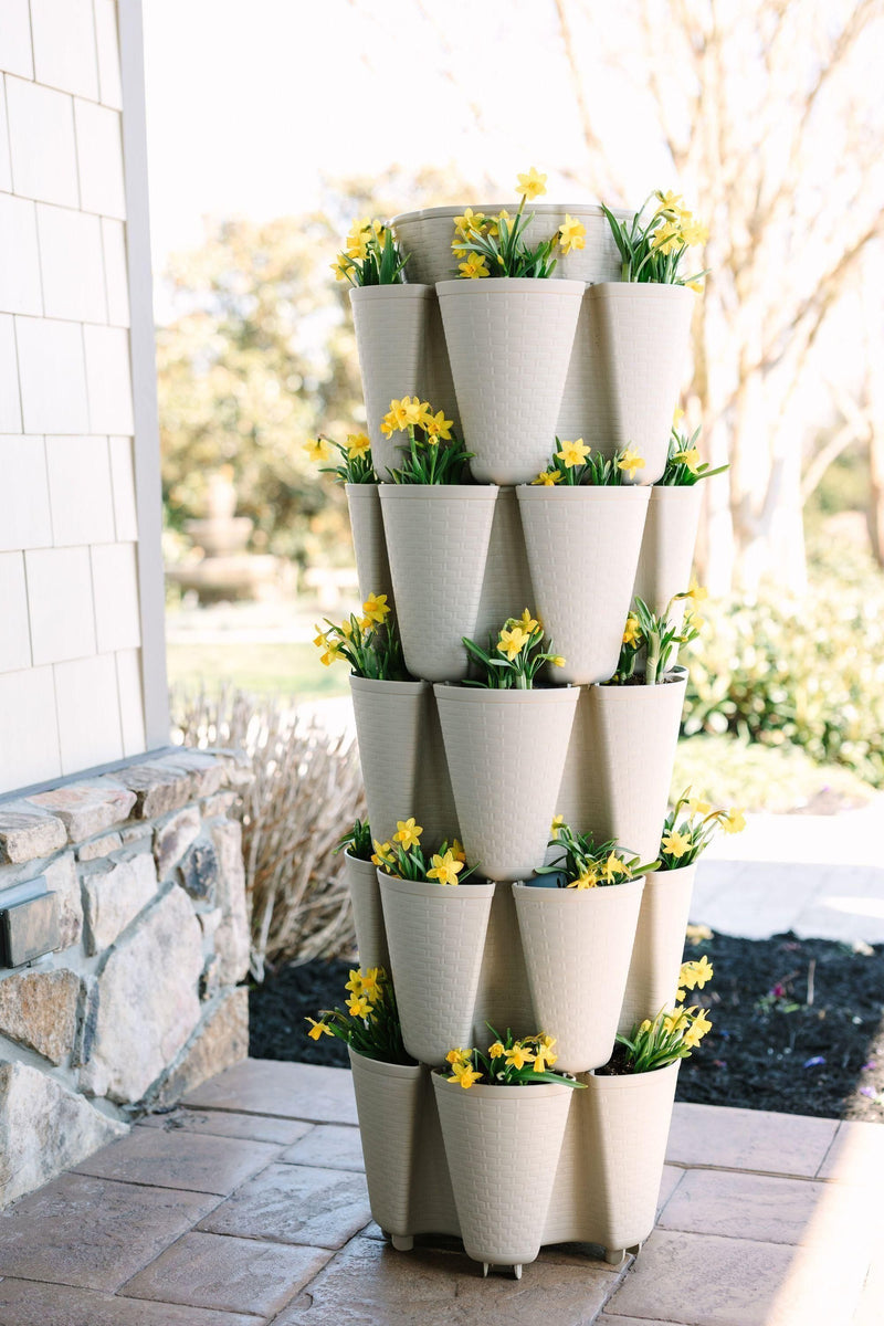 GreenStalk 5 Tier Original Vertical Planter (Basket Weave Texture)