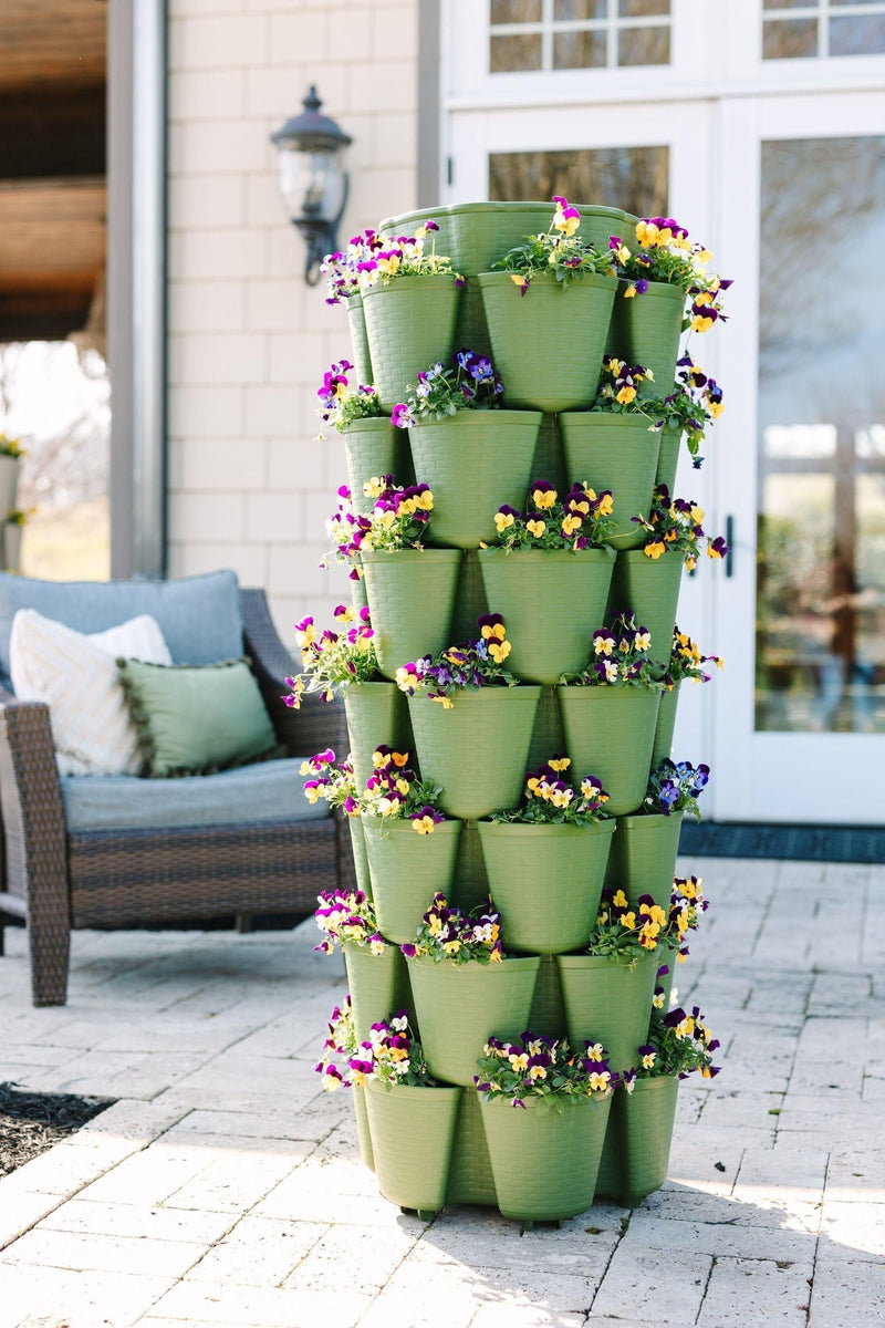 GreenStalk 7 Tier Leaf Vertical Planter (Basket Weave Texture)
