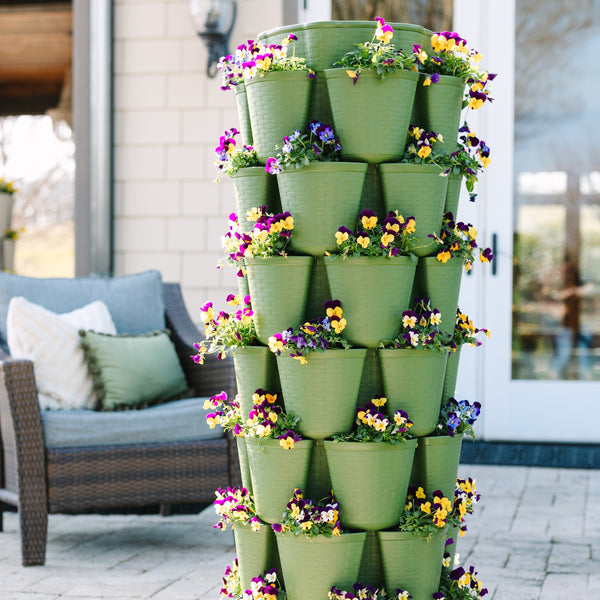 GreenStalk Evergreen 7 Tier Leaf Vertical Planter (Basket