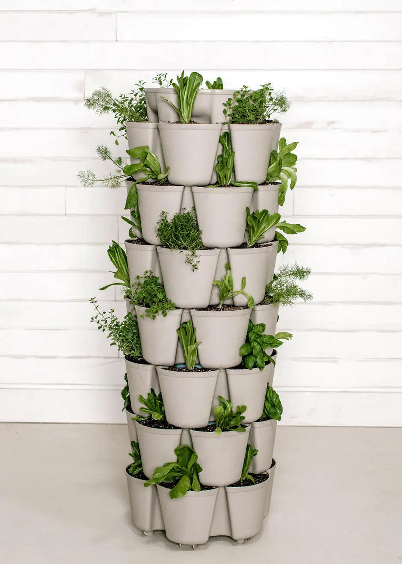 GreenStalk Stunning Stone 7 Tier Leaf Vertical Planter (Basic Texture)
